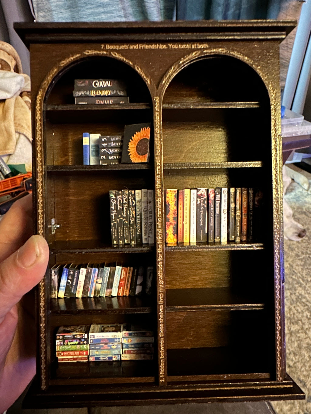 Miniature 1:12 scale Bookcase: Style 3