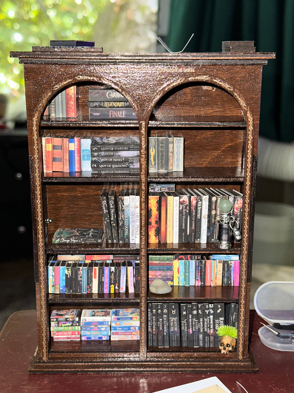 Miniature 1:12 scale Bookcase: Style 3