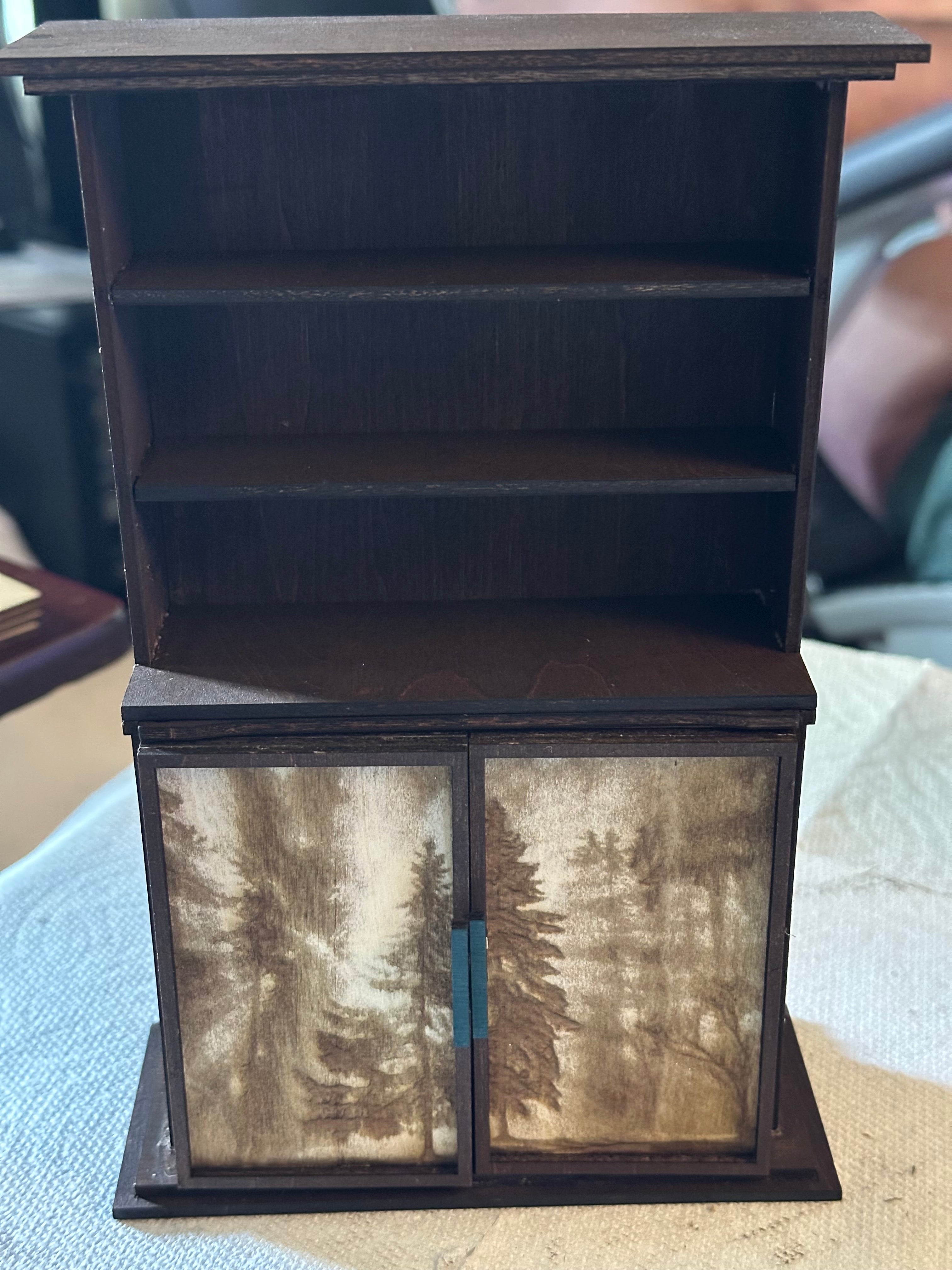 Miniature 1:12 scale Bookcase: Style 3
