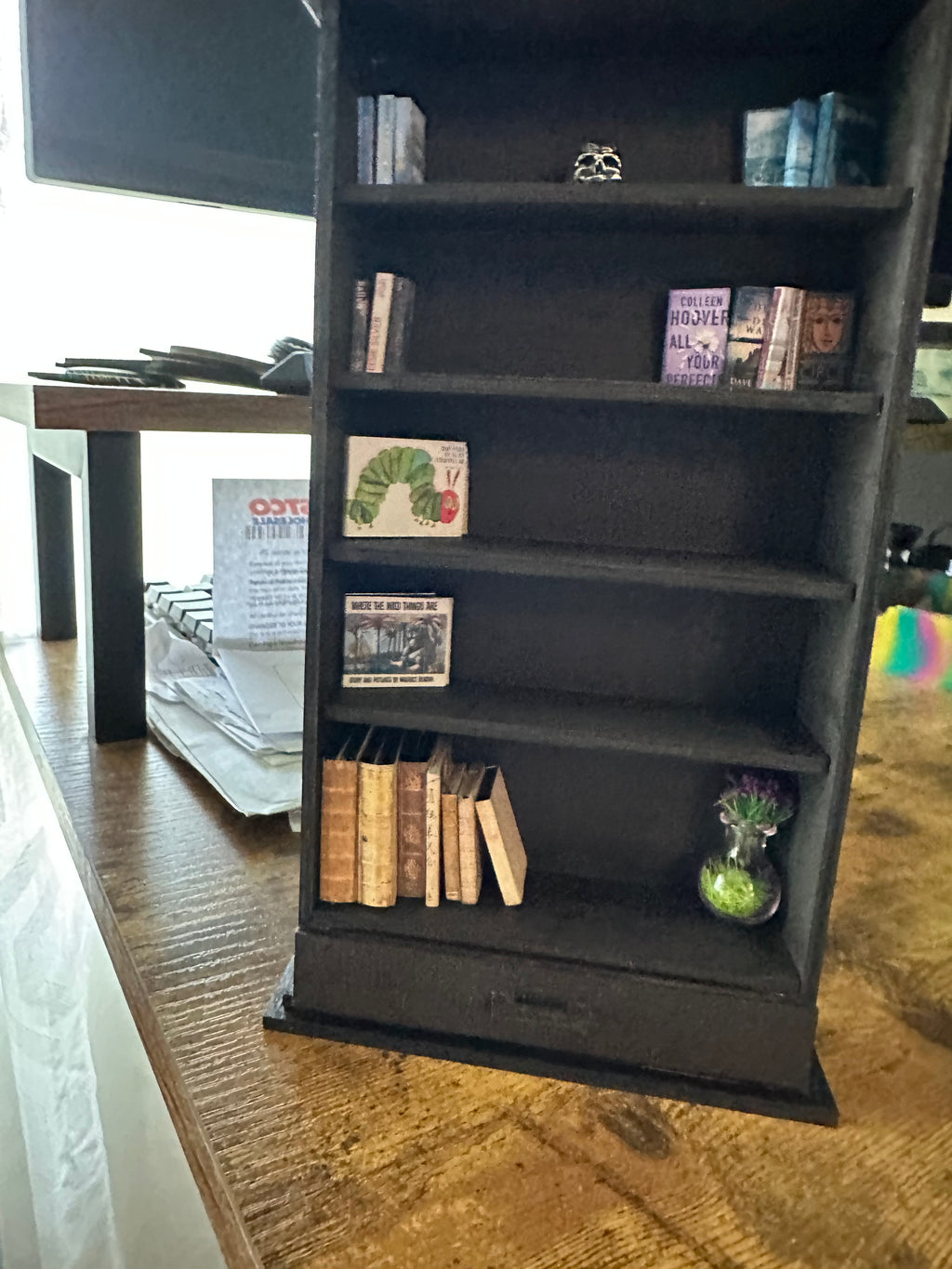 Miniature 1:12 scale Bookcase: Style 3