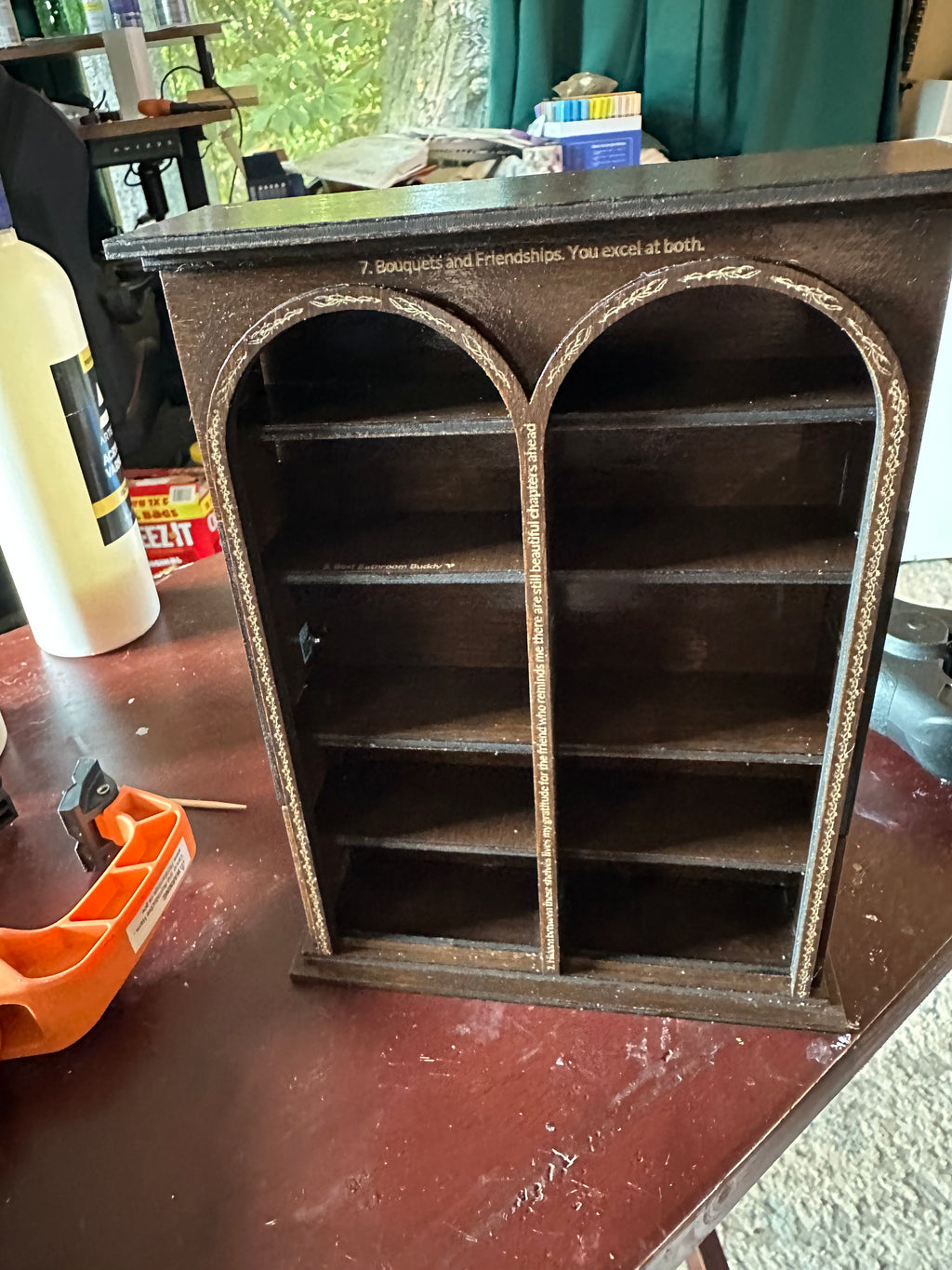 Miniature 1:12 scale Bookcase: Style 3